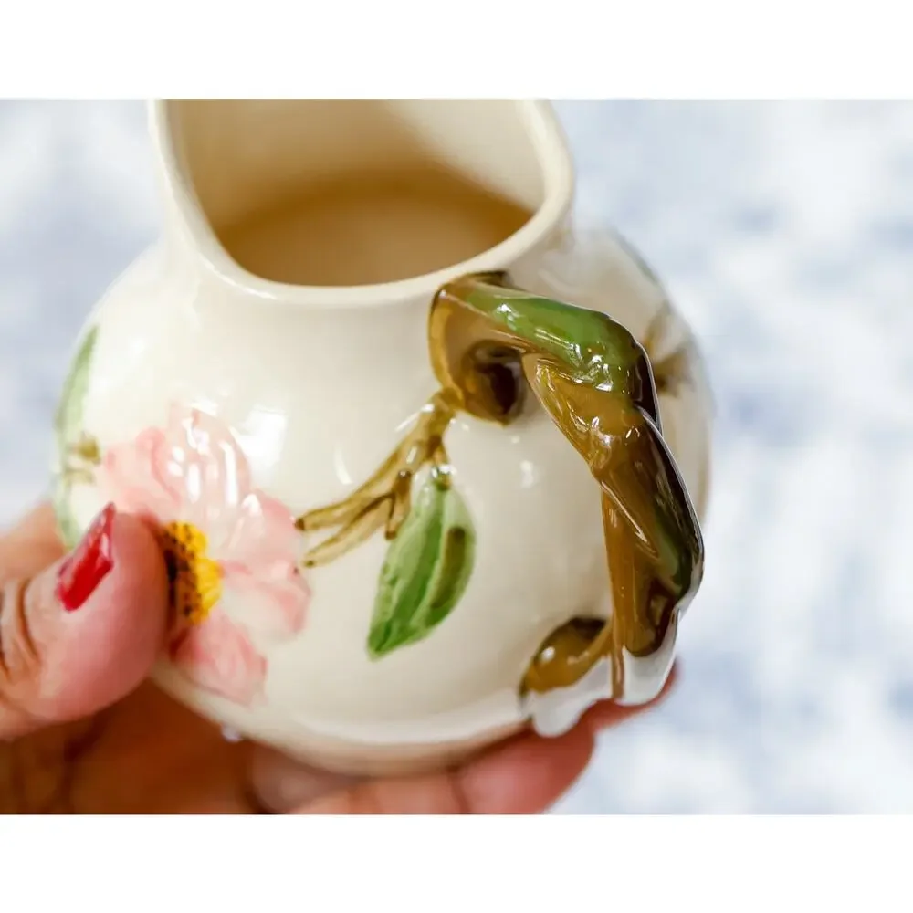 VTG 1940s Franciscan Desert Rose USA Creamer Pitcher Retro MCM Cottage Country